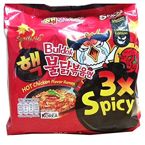 Samyang Hot Chicken Ramen 3 x Spicy noodles multipack	5 packs