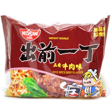 Nissin beef noodle pkt - five spice 100g