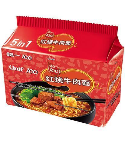 Uni roasted beef noodles 	multipack 5 x 108g