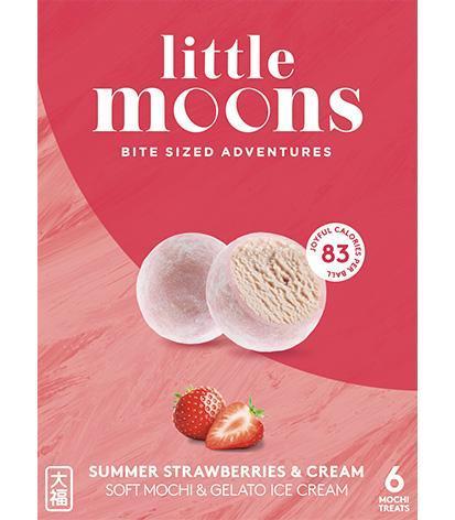Little Moons Strawberries & Cream Ice-cream Mochi 6 x 32g