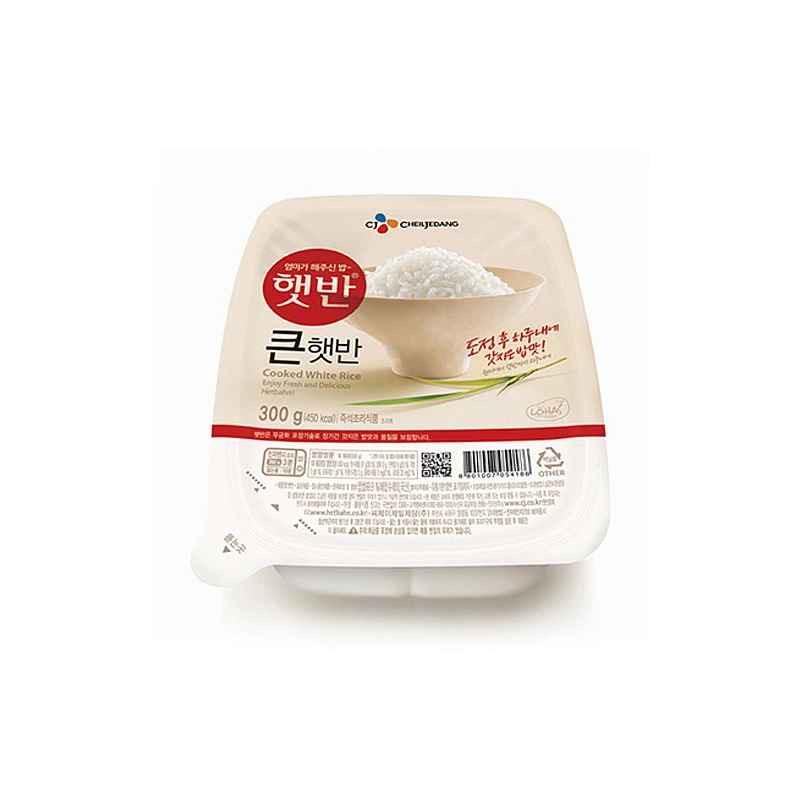 CJ microwaveable cooked white rice 300g