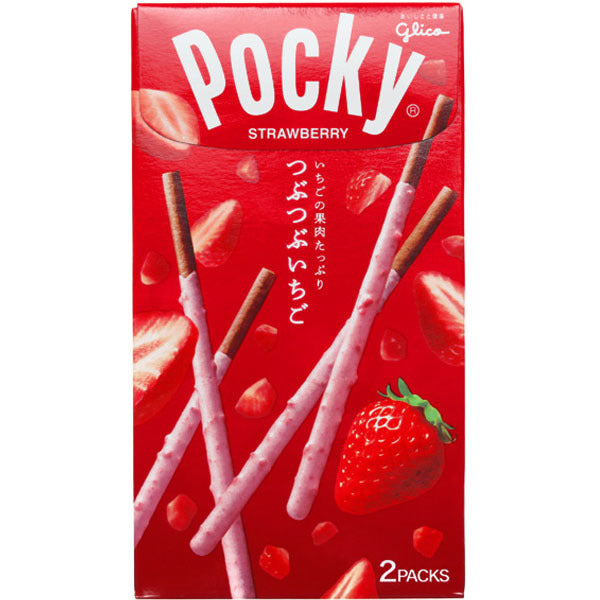 GLICO' Pocky Chunky Strawberry (Tsubu Tsubu Ichigo), 55g