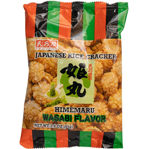 AMANOYA' Himemaru Wasabi Flavoured Fried Rice Crackers, 85g