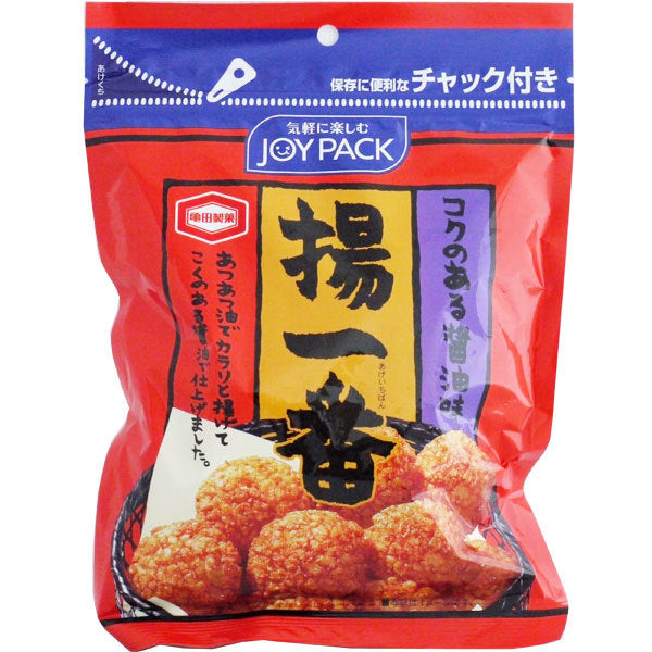 KAMEDA SEIKA' Joy Pack Ageichiban Crispy Fried Soy Sauce Crackers, 76g