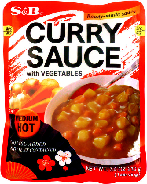 S and B Curry Sauce With Vegetables - Medium Hot 210g