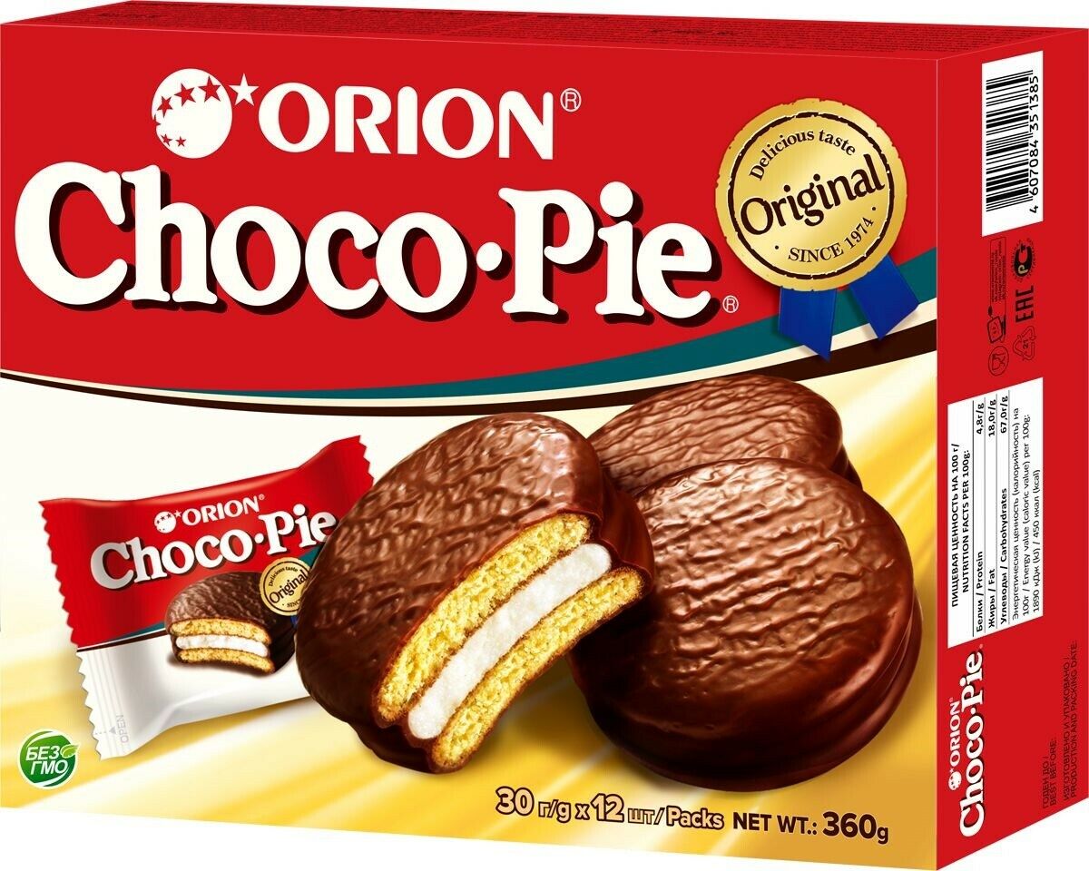 Orion Choco Pie large pack 12 pieces