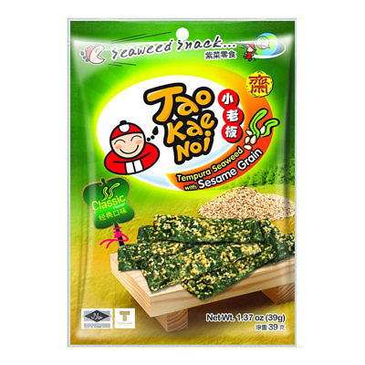 Taokaenoi crispy tempura  seaweed with sesame grain classic 39g