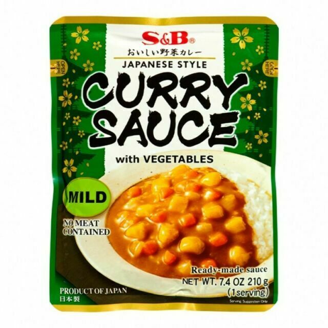 S and B Curry Sauce With Vegetables - Mild 210g