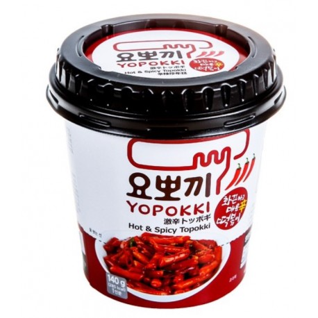 Microwave Yongpoong Yopokki rice cake cup - hot and spicy